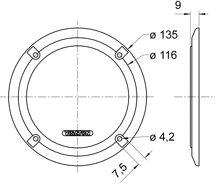 גריל לרמקול 4'' VISATON 4640